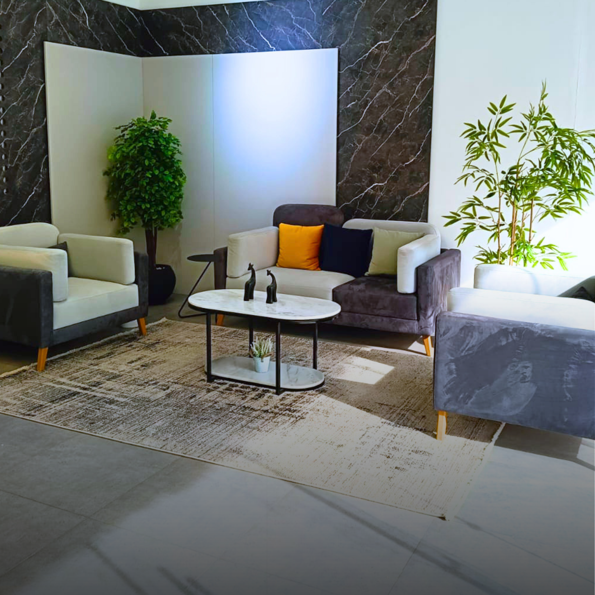 Business Hive lounge and waiting area connected to Deal N' Run operations